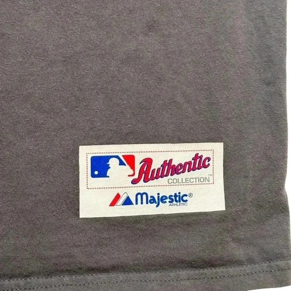 Milwaukee Brewers Shirt Mens Large Gray Graphic Tee MLB Authentic Majestic - Picture 5 of 9